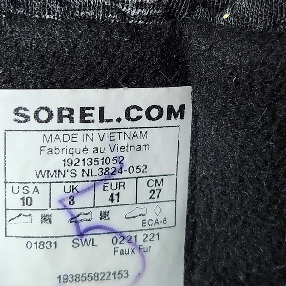 Sorel Whitney II Tall Lace Waterproof Like New Gray Boots Women's Size 10 - Picture 13 of 15